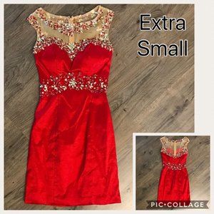 Red Fitted Cocktail Dress